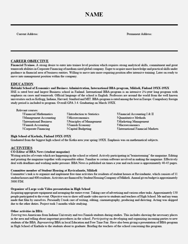 Daycare assistant sample resume